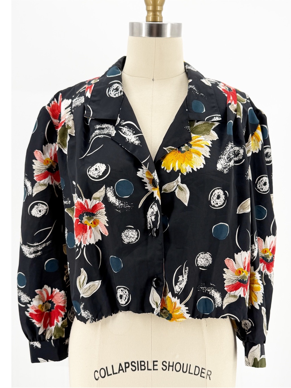 Vintage California Looks Dress Womens 6P Floral Midi Shirtwaist Made USA 80s - Picture 13 of 13